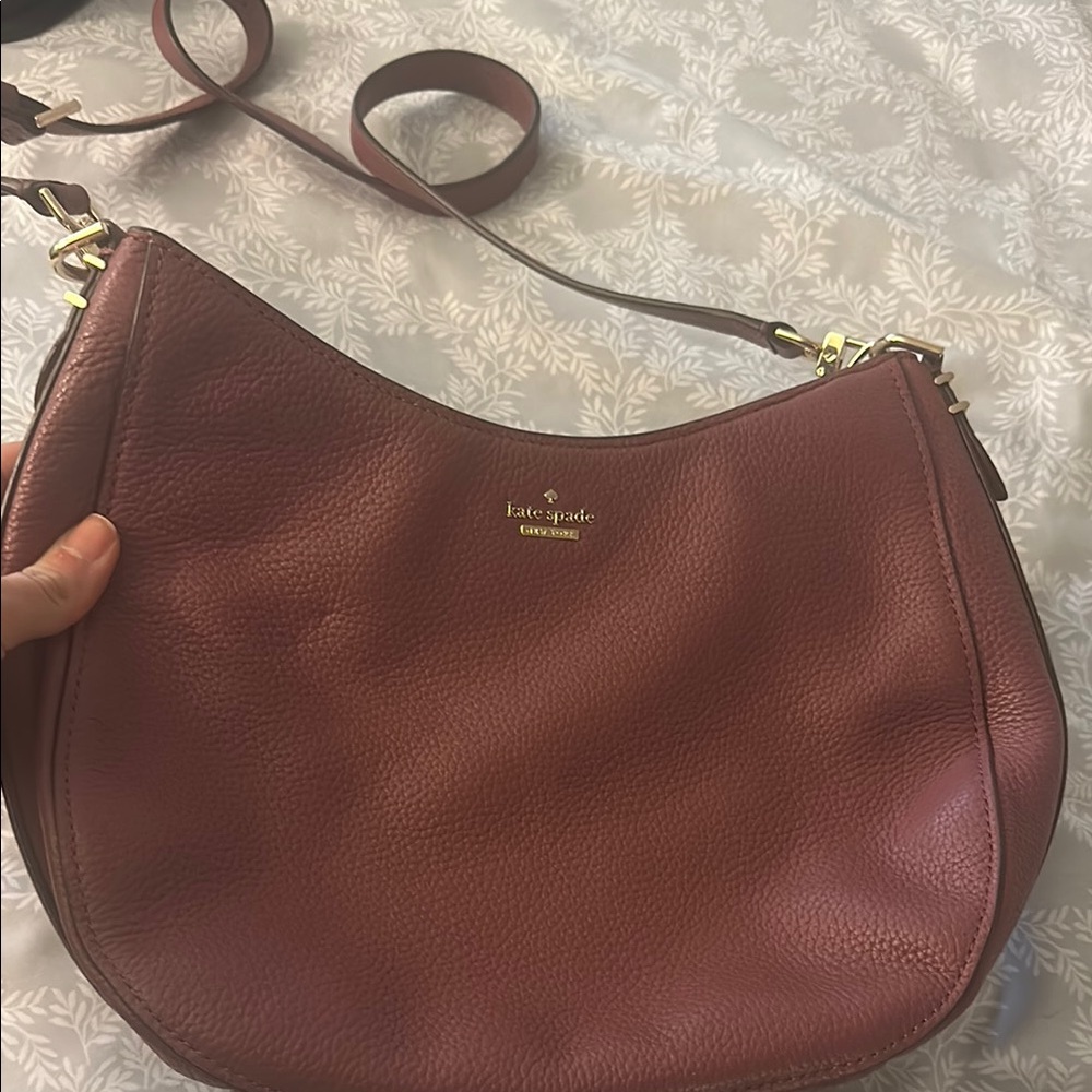 Kate Spade Burgundy Leather Shoulder Bag